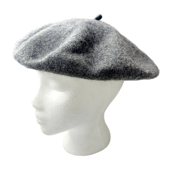 Wool Beret Gray Beanie Cap Hat Preppy Hipster NEW with Tags - Picture 6 of 9